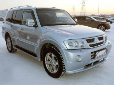 Mitsubishi Pajero 3 (04-06) Накладка на передний бампер, рестайлинг